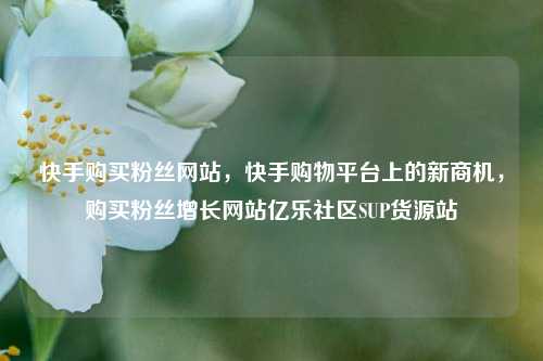 快手购买粉丝网站，快手购物平台上的新商机	，购买粉丝增长网站亿乐社区SUP货源站  第1张