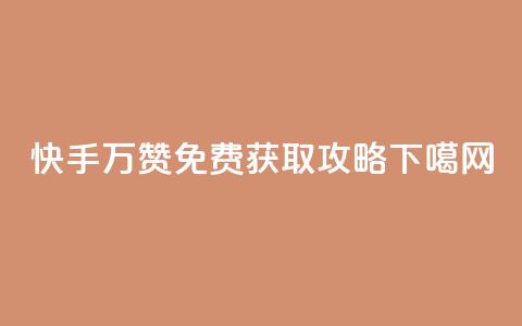 快手10万赞免费获取攻略 第1张