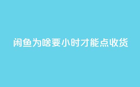 闲鱼为啥要24小时才能点收货,QQ空间访客12万 - 免费领1万播放量网站 抖音全自动挂机项目 第1张