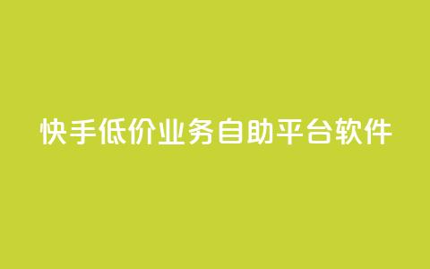 快手低价业务自助平台软件,q赞助手最新版下载 - qq业务名片 QQ空间访客量网站 第1张