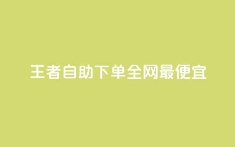 王者自助下单全网最便宜,闲鱼卡盟下单平台 - 云小店QQ快手点赞 ks24小时业务自助下单网站 第1张