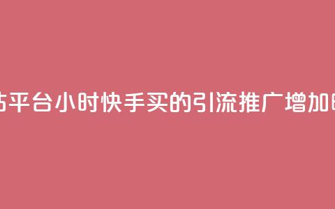 快手业务网站平台24小时 - 快手买的引流推广增加曝光度 第1张