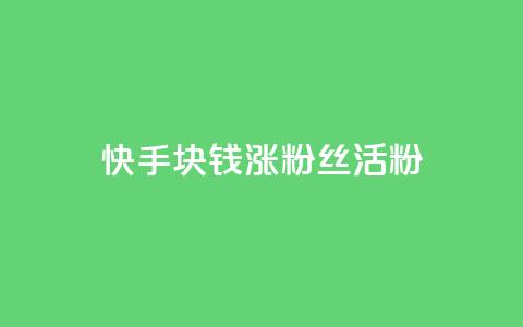 快手1块钱涨10000粉丝活粉,抖音24小时在线下单网站 - 1元一百个赞作品快手成员 qq空间说说赞qq支付 第1张