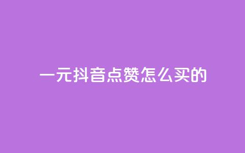 一元抖音点赞怎么买的 - 在抖音如何购买一元点赞的详细指南~ 第1张