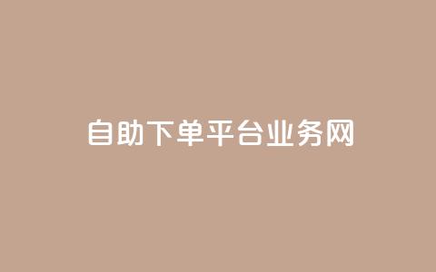 自助下单平台业务网 - 自助下单平台助力业务提升与服务优化~ 第1张