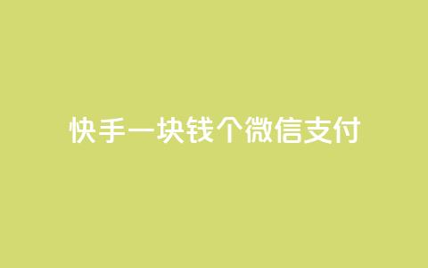 快手一块钱100个微信支付,qq绿钻低价开通网站 - 快手点赞播放量增加网址 免费领快手播放量的软件 第1张