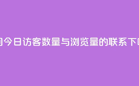 qq空间今日访客数量与浏览量的联系 第1张