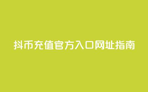 抖币充值官方入口网址指南 第1张