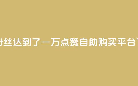 快手粉丝达到了一万 - 点赞自助购买平台 第1张