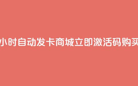 24小时自动发卡商城，立即激活码购买 第1张