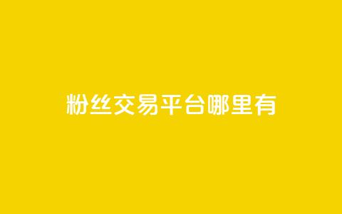 粉丝交易平台哪里有,24小时自助业务下单超稳定 - 拼多多助力软件免费 美团现金大转盘 第1张