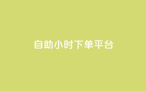 dy自助24小时下单平台 - 24小时下单平台-让您省时省力！ 第1张