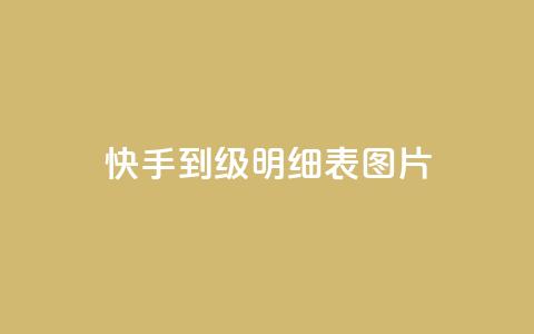 快手1到120级明细表图片 - 免费业务下单在线下单24小时24小时 第1张