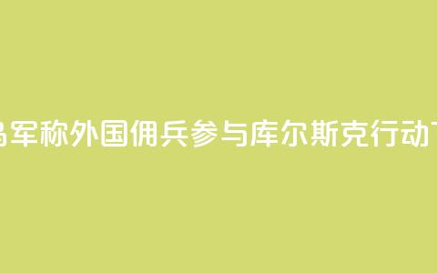 被俘乌军称外国佣兵参与库尔斯克行动 第1张