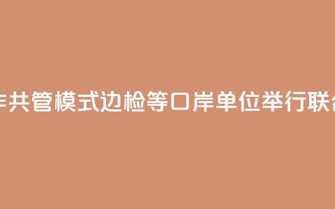 探索创新协作共管模式：边检等口岸单位举行联合巡航 第1张