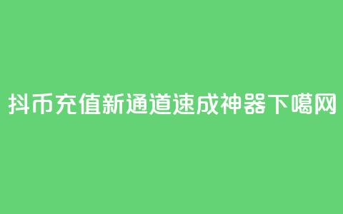 抖币充值新通道：110速成神器 第1张