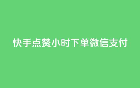 快手点赞24小时下单微信支付,51微信号交易平台 - 拼多多助力软件免费 拼多多怎么砍价到零元 第1张