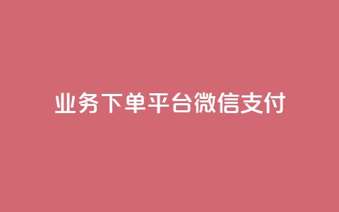 KS业务下单平台微信支付,空间自助下单业务 - qq卡盟网站 qq点赞业务 第1张