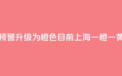 注意！暴雨预警升级为橙色，目前上海“一橙一黄”预警高挂 第1张