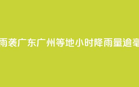 雷雨袭广东 广州等地3小时降雨量逾50毫米 第1张