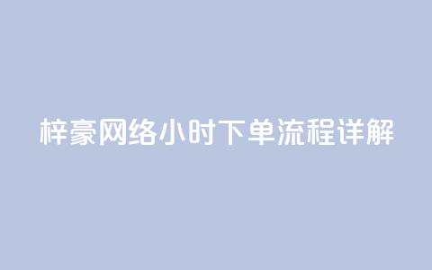 梓豪网络24小时下单流程详解,24小时自助下单商城app - 快手秒单 ks自助下单服务平台秒到帐 第1张