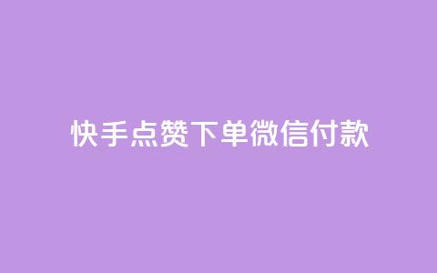 快手点赞下单微信付款 - 空间赞24小时自助下单网站 第1张