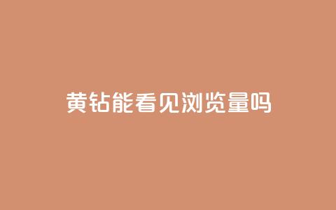 qq黄钻能看见浏览量吗 - QQ黄钻是否可以查看浏览量揭秘。 第1张