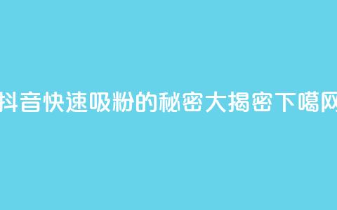 抖音快速吸粉的秘密大揭密 第1张