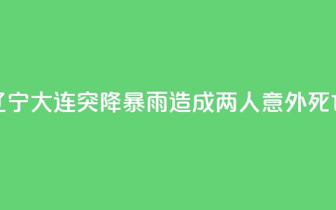 辽宁大连突降暴雨 造成两人意外死亡 第1张