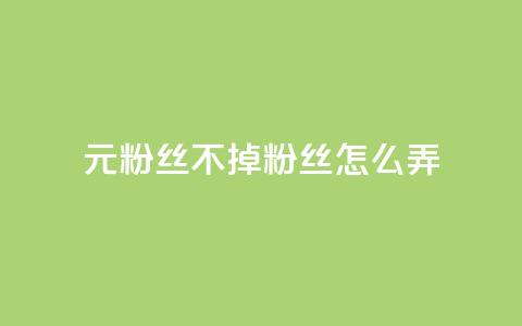 1元3000粉丝不掉粉丝怎么弄 - 如何实现低成本快速增长粉丝并避免掉粉技巧~ 第1张