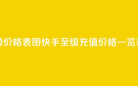 快手1到50级价格表图 - 快手1至50级充值价格一览表。 第1张