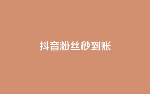 抖音粉丝秒到账 - 抖音迅速到账粉丝攀升！ 第1张