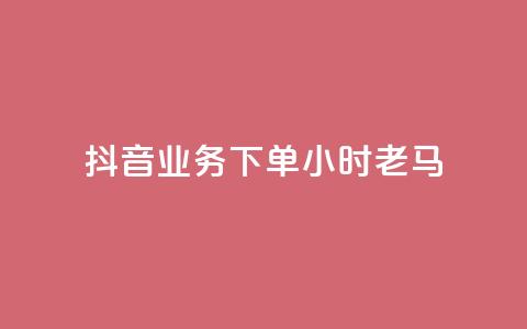 抖音业务下单24小时老马,dy下单赞 - 抖音24h自助推广下单平台 ks免费一键查看权限 第1张