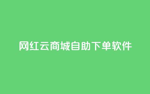 网红云商城自助下单软件 第1张