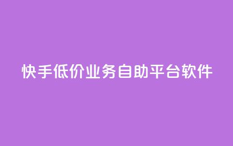 快手低价业务自助平台软件 - qq主页点赞怎么能上十万 第1张