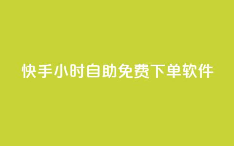 快手24小时自助免费下单软件 - 快手24小时自助免费下单工具详解！ 第1张