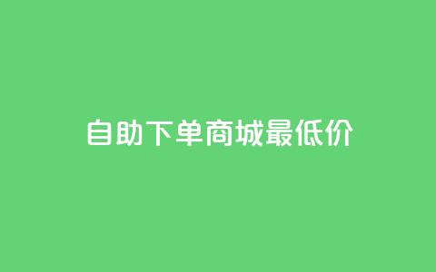 自助下单商城最低价 - 自助下单商城超值低价抢购指南! 第1张