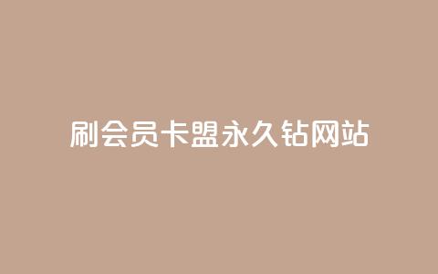 刷会员卡盟永久钻网站 - 永久享受会员权益的卡盟推荐网站揭秘~ 第1张