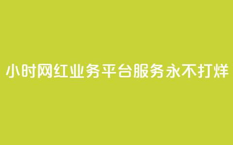 24小时网红业务平台服务——永不打烊 第1张