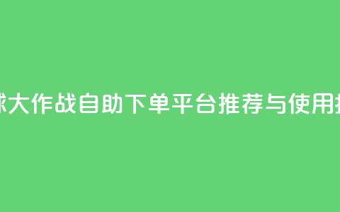 球球大作战自助下单平台推荐与使用指南 第1张