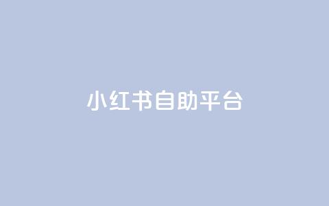 小红书24自助平台 - 小红书24款自助平台，助力您实现SEO目标。 第1张