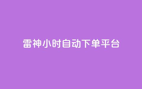 雷神24小时自动下单平台,小红书业务下单平台 - 全网最低24小时在线下单抖音 全民k歌刷收听率 第1张