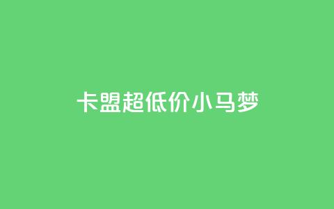 卡盟超低价小马梦 - 卡盟超值小马梦助你省心省钱！ 第1张