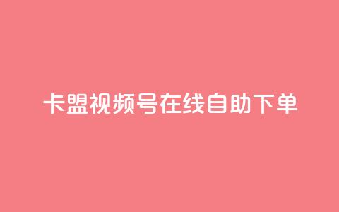 卡盟视频号在线自助下单 - 卡盟视频号自助下单全新体验在线服务~ 第1张