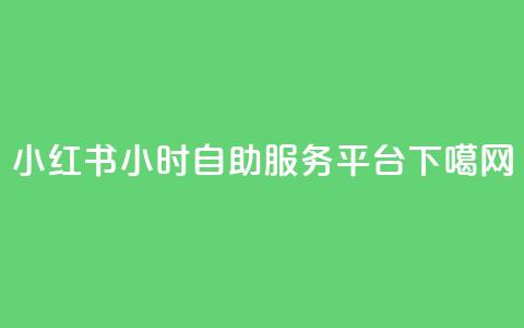 小红书24小时自助服务平台 第1张