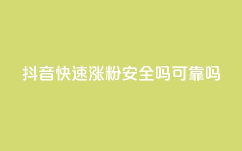 抖音快速涨粉安全吗可靠吗 - 抖音快速涨粉的方法：安全性和可靠性分析! 第1张