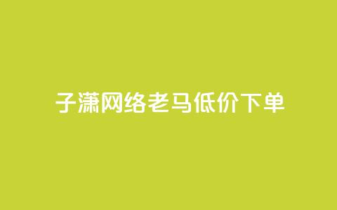 子潇网络老马低价下单 - Dy低价二十四小时下单平台 第1张