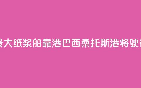 世界最大纸浆船靠港巴西桑托斯港将驶往中国 第1张