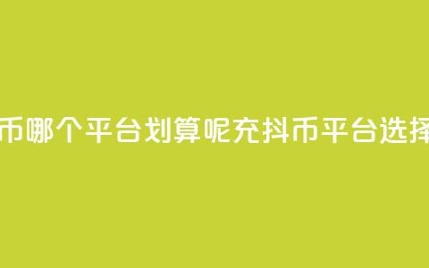 充抖币哪个平台划算呢(充抖币平台选择指南) 第1张