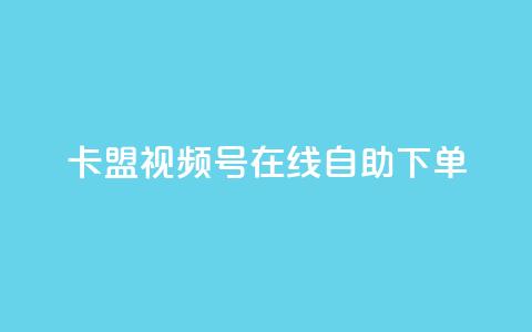 卡盟视频号在线自助下单 - 卡盟视频号自助下单全新体验在线服务~ 第1张